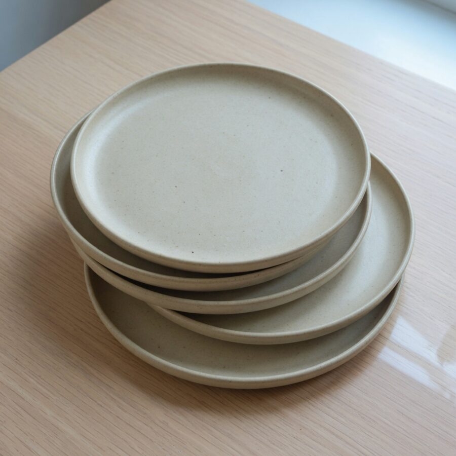 Stoneware Plates, set of 4